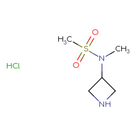 Chemical structure of N-(azetidin-3-yl)-N-methylmethanesulfonamide hydrochloride - CSSB00025757063
