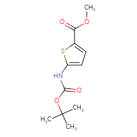 Chemical structure of methyl 5-{[(tert-butoxy)carbonyl]amino}thiophene-2-carboxylate - CSSB00010413234