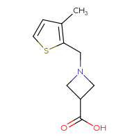 Chemical structure of 1-[(3-methylthiophen-2-yl)methyl]azetidine-3-carboxylic acid - CSSB00012209797