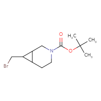 Chemical structure of tert-butyl 7-(bromomethyl)-3-azabicyclo[4.1.0]heptane-3-carboxylate - CSSB00118542377