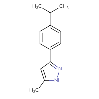 Chemical structure of 5-methyl-3-[4-(propan-2-yl)phenyl]-1H-pyrazole - CSSB00010099057