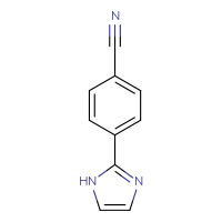 Chemical structure of 4-(1H-imidazol-2-yl)benzonitrile - CSSB00000071802