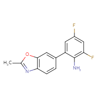 Chemical structure of 2,4-difluoro-6-(2-methyl-1,3-benzoxazol-6-yl)aniline - CSSB06586883965