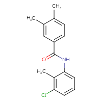 Chemical structure of N-(3-chloro-2-methylphenyl)-3,4-dimethylbenzamide - CSSB00046244982