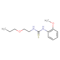 Chemical structure of 1-(2-methoxyphenyl)-3-(2-propoxyethyl)thiourea - CSSB21432452459