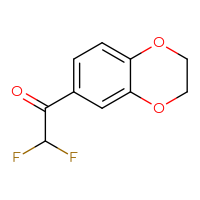 Chemical structure of 1-(2,3-dihydro-1,4-benzodioxin-6-yl)-2,2-difluoroethan-1-one - CSSB00013231886