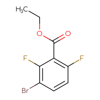 Chemical structure of ethyl 3-bromo-2,6-difluorobenzoate - CSSB00012344589