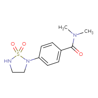 Chemical structure of 4-(1,1-dioxo-1λ⁶,2,5-thiadiazolidin-2-yl)-N,N-dimethylbenzamide - CSSB01046929050