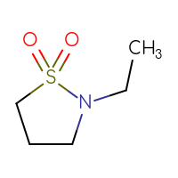 Chemical structure of 2-ethyl-1λ⁶,2-thiazolidine-1,1-dione - CSSB00020629780