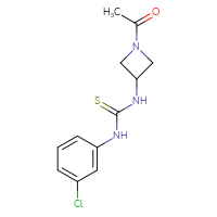 Chemical structure of 3-(1-acetylazetidin-3-yl)-1-(3-chlorophenyl)thiourea - CSSB21432520170