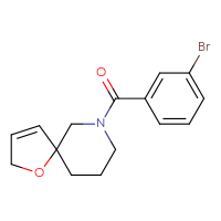 Chemical structure of 7-(3-bromobenzoyl)-1-oxa-7-azaspiro[4.5]dec-3-ene - CSSB01969444359