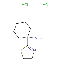 Chemical structure of 1-(1,3-thiazol-2-yl)cyclohexan-1-amine dihydrochloride - CSSB00153394693