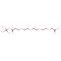 Chemical structure of 15-(tert-butoxy)-15-oxo-3,6,9,12-tetraoxapentadecanoic acid - CSSB06741708222