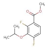 Chemical structure of methyl 2,4-difluoro-3-(propan-2-yloxy)benzoate - CSSB00135156466