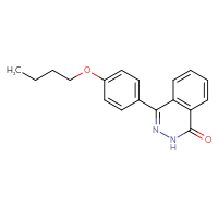 Chemical structure of 4-(4-butoxyphenyl)-1,2-dihydrophthalazin-1-one - CSSB06586108106