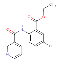Chemical structure of ethyl 5-chloro-2-(pyridine-3-amido)benzoate - CSSB00025843366