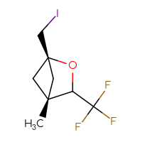 Chemical structure of (1r,4s)-1-(iodomethyl)-4-methyl-3-(trifluoromethyl)-2-oxabicyclo[2.1.1]hexane - CSSB06440505752