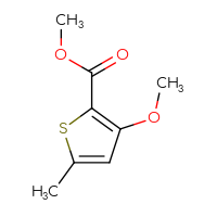 Chemical structure of methyl 3-methoxy-5-methylthiophene-2-carboxylate - CSSB00000116779