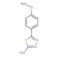 Chemical structure of 5-(4-methoxyphenyl)-1,3,4-thiadiazol-2-amine - CSSB00000188926
