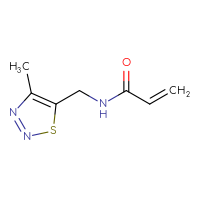 Chemical structure of N-[(4-methyl-1,2,3-thiadiazol-5-yl)methyl]prop-2-enamide - CSSB00010549214