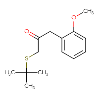 Chemical structure of 1-(tert-butylsulfanyl)-3-(2-methoxyphenyl)propan-2-one - CSSB00005938443