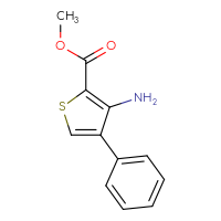 Chemical structure of methyl 3-amino-4-phenylthiophene-2-carboxylate - CSSB00009994774