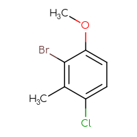 Chemical structure of 2-bromo-4-chloro-1-methoxy-3-methylbenzene - CSSB00021317245