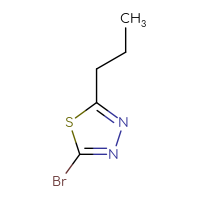 Chemical structure of 2-bromo-5-propyl-1,3,4-thiadiazole - CSSB00000688951