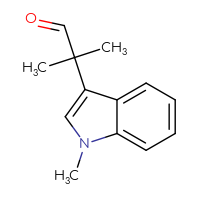 Chemical structure of 2-methyl-2-(1-methyl-1H-indol-3-yl)propanal - CSSB00021121937