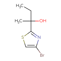 Chemical structure of 2-(4-bromo-1,3-thiazol-2-yl)butan-2-ol - CSSB00013715388