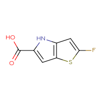 Chemical structure of 2-fluoro-4H-thieno[3,2-b]pyrrole-5-carboxylic acid - CSSB00009889249