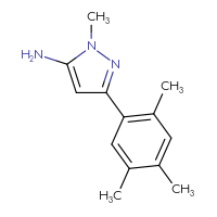 Chemical structure of 1-methyl-3-(2,4,5-trimethylphenyl)-1H-pyrazol-5-amine - CSSB00010915211