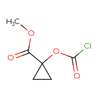 Chemical structure of methyl 1-[(chlorocarbonyl)oxy]cyclopropane-1-carboxylate - CSSB21444811307