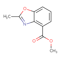 Chemical structure of methyl 2-methyl-1,3-benzoxazole-4-carboxylate - CSSB00010883254