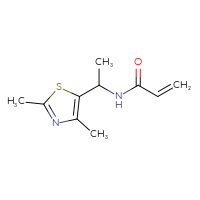 Chemical structure of N-[1-(2,4-dimethyl-1,3-thiazol-5-yl)ethyl]prop-2-enamide - CSSB00011426725
