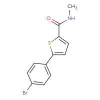 Chemical structure of 5-(4-bromophenyl)-N-methylthiophene-2-carboxamide - CSSB01994964377