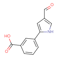 Chemical structure of 3-(4-formyl-1H-pyrrol-2-yl)benzoic acid - CSSB06590855021