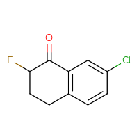 Chemical structure of 7-chloro-2-fluoro-1,2,3,4-tetrahydronaphthalen-1-one - CSSB21323993416