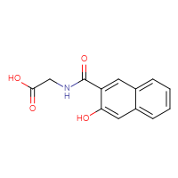 Chemical structure of 2-[(3-hydroxynaphthalen-2-yl)formamido]acetic acid - CSSB00159744750