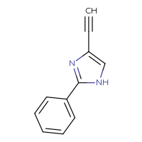 Chemical structure of 4-ethynyl-2-phenyl-1H-imidazole - CSSB00009931849