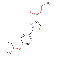 Chemical structure of ethyl 2-[4-(propan-2-yloxy)phenyl]-1,3-thiazole-4-carboxylate - CSSB00051398667