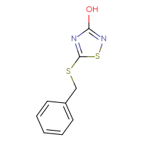 Chemical structure of 5-(benzylsulfanyl)-1,2,4-thiadiazol-3-ol - CSSB00009998029