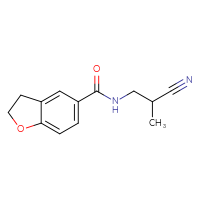 Chemical structure of N-(2-cyano-2-methylethyl)-2,3-dihydro-1-benzofuran-5-carboxamide - CSSB00008013322
