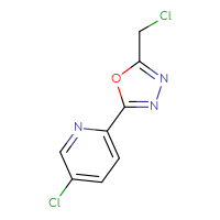 Chemical structure of 5-chloro-2-[5-(chloromethyl)-1,3,4-oxadiazol-2-yl]pyridine - CSSB00012066844