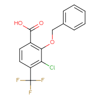 Chemical structure of 2-(benzyloxy)-3-chloro-4-(trifluoromethyl)benzoic acid - CSSB20813994980