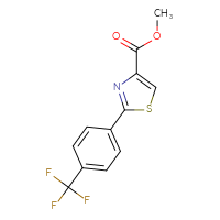 Chemical structure of methyl 2-[4-(trifluoromethyl)phenyl]-1,3-thiazole-4-carboxylate - CSSB00008638736