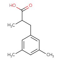 Chemical structure of 3-(3,5-dimethylphenyl)-2-methylpropanoic acid - CSSB00011416387