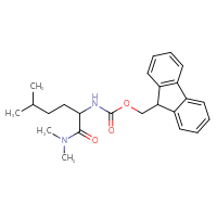Chemical structure of (9H-fluoren-9-yl)methyl N-[1-(dimethylcarbamoyl)-4-methylpentyl]carbamate - CSSB21043404518