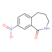 Chemical structure of 8-nitro-2,3,4,5-tetrahydro-1H-2-benzazepin-1-one - CSSB00010197262