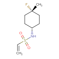 Chemical structure of N-[(1s,4s)-4-fluoro-4-methylcyclohexyl]ethene-1-sulfonamide - CSMB00156030267